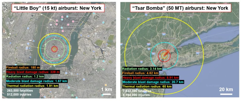 مقایسه قدرت انفجار بمب تزار و بمب لیتل بوی - طرز کار و قدرت تخریب بمب اتم
